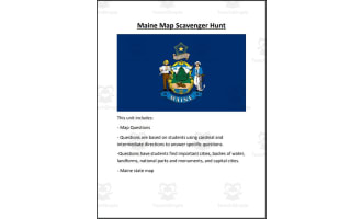Maine Map Scavenger Hunt