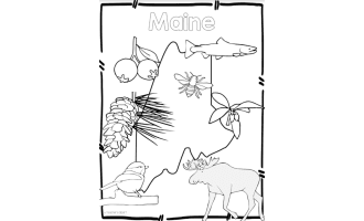 Maine State Symbols Clip Art