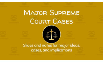Major Supreme Court Cases Slides + Notes Organizer