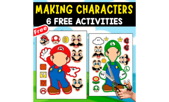 MAKING FAMOUS CHARACTERS | FREE CUT-OUT ACTIVITY_J