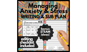 Managing Stress & Anxiety Strategies SEL Skills Writing Challenge