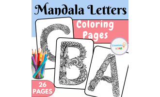 Mandala Letters Coloring Pages.