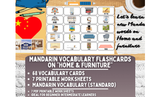 Mandarin Chinese Picture Vocabulary Flashcards - Home - Standard