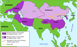Map Mongol Empire Clip Art