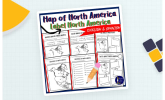 Map of North America Label North America