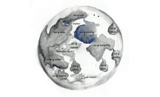 Map of the Moon Printable Poster