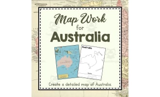 Map Work for Australia | Continent of Australia Unit Study | Geography Bundle