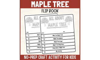 Maple Tree Flipbook Craft Botany Science Study Writing Prompt Activity