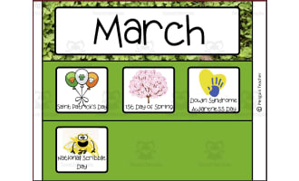 March St. Patrick's Theme – Calendar Pieces Set