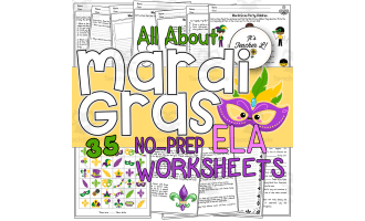 Mardi Gras No-Prep ELA Worksheets