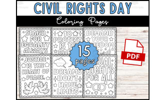 Martin Luther King Day Coloring Pages | Civil Rights Day Sheets