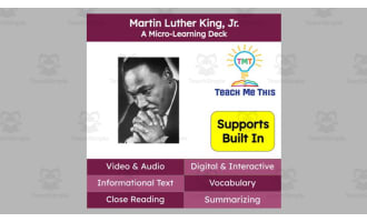 Martin Luther King, Jr. | Reading Comprehension Deck | Interactive Lesson