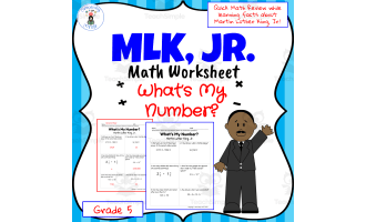 Martin Luther King Math Trivia Worksheet