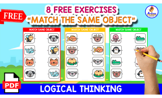 MATCH THE SAME OBJECT | ANIMALS THEMED