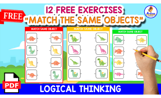MATCH THE SAME OBJECT | DINO THEMED