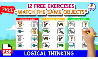MATCH THE SAME OBJECT | WITH ANIMALS DRAWING