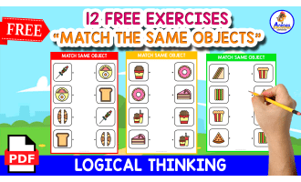 MATCH THE SAME OBJECTS | FOOD THEME FOR KIDS