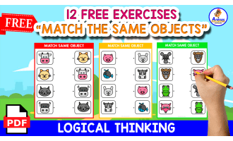 MATCH THE SAME OBJECTS | WITH ANIMALS ICONS