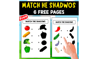 MATCH THE SHADOWS | 6 FREE WORKSHEETS