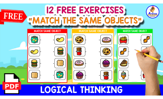 MATCH THE SIMILAR OBJECT | WITH FOOD THEMED
