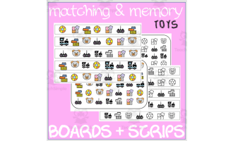 MATCHING & MEMORY BOARDS WITH STRIPS| TOYS