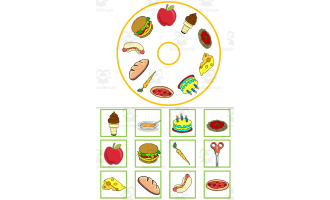 MATCHING & MEMORY CARDS AND WHEELS| FOOD