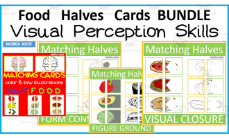 Matching Food Halves Visual Perception BUNDLE