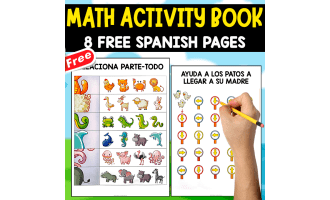 MATH ACTIVITY BOOK | 8 FREE PAGES IN SPANISH