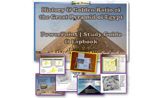 Math & Art Thematic Unit: Golden Ratio Great Pyramid - PPT - Study Guide - Lapbook