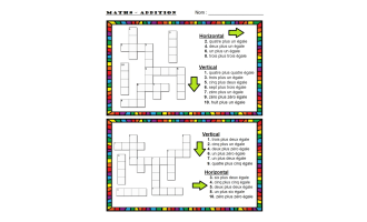 Math Crosswords ( French Version )