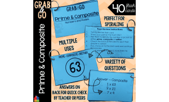 Math Flash Cards | Prime & Composite