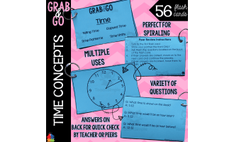 Math Flash Cards | Time Concepts