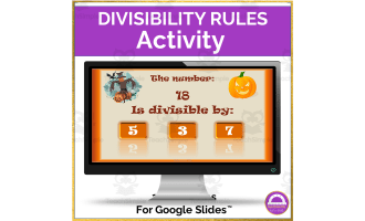 Math Halloween Activity Divisibility Rules Google Slides