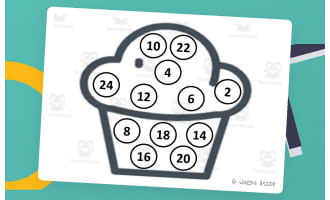 Math Mats: Counting by 2s - SET 1