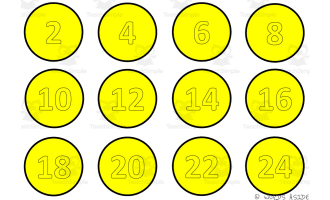 Math Mats: Counting by 2s - SET 11