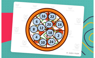 Math Mats: Counting by 2s - SET 6