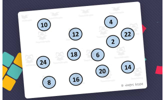 Math Mats: Counting by 2s - SET 7