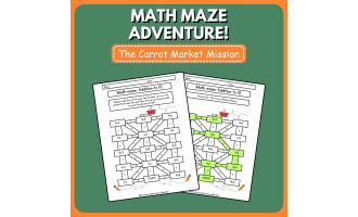 MATH MAZE: ADDITION TO 10!! ( 5 WORKSHEETS+ ANSWER KEYS )