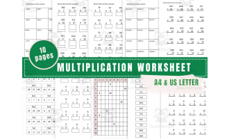 Math Multiplication Worksheet for Daily drill