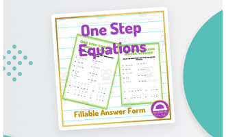 Math One Step Equations Activity Worksheet