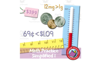 Math Practice Simplified I - Money & Measurement
