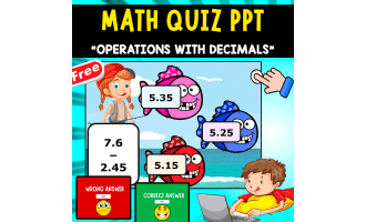 MATH QUIZ PPT | OPERATIONS WITH DECIMALS | 10 QUESTIONS