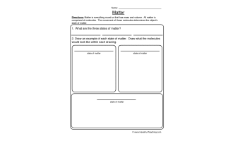 Matter Worksheet