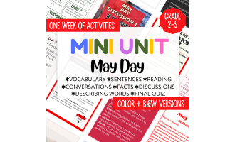 May Day Mini Unit - Includes Reading, Vocabulary, Facts