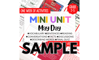 May Day Sample Mini Unit - Includes Reading, Vocabulary, Facts