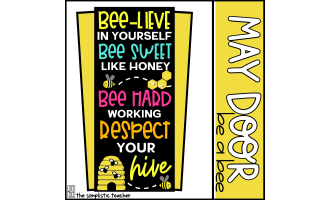 May Spring Door Set: Be a Bee