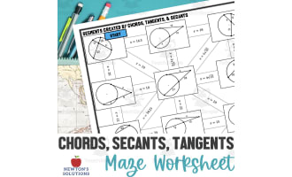 Maze Activity for Lengths of Chords, Secants, and Tangents