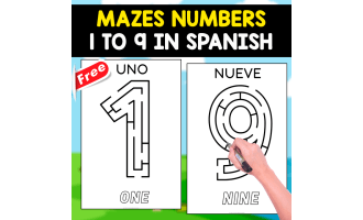 MAZES NUMBERS 1 TO 9 | FREE RESOURCE