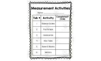 Measurement Booklet