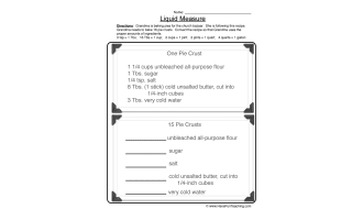 Measurement Conversions Worksheet